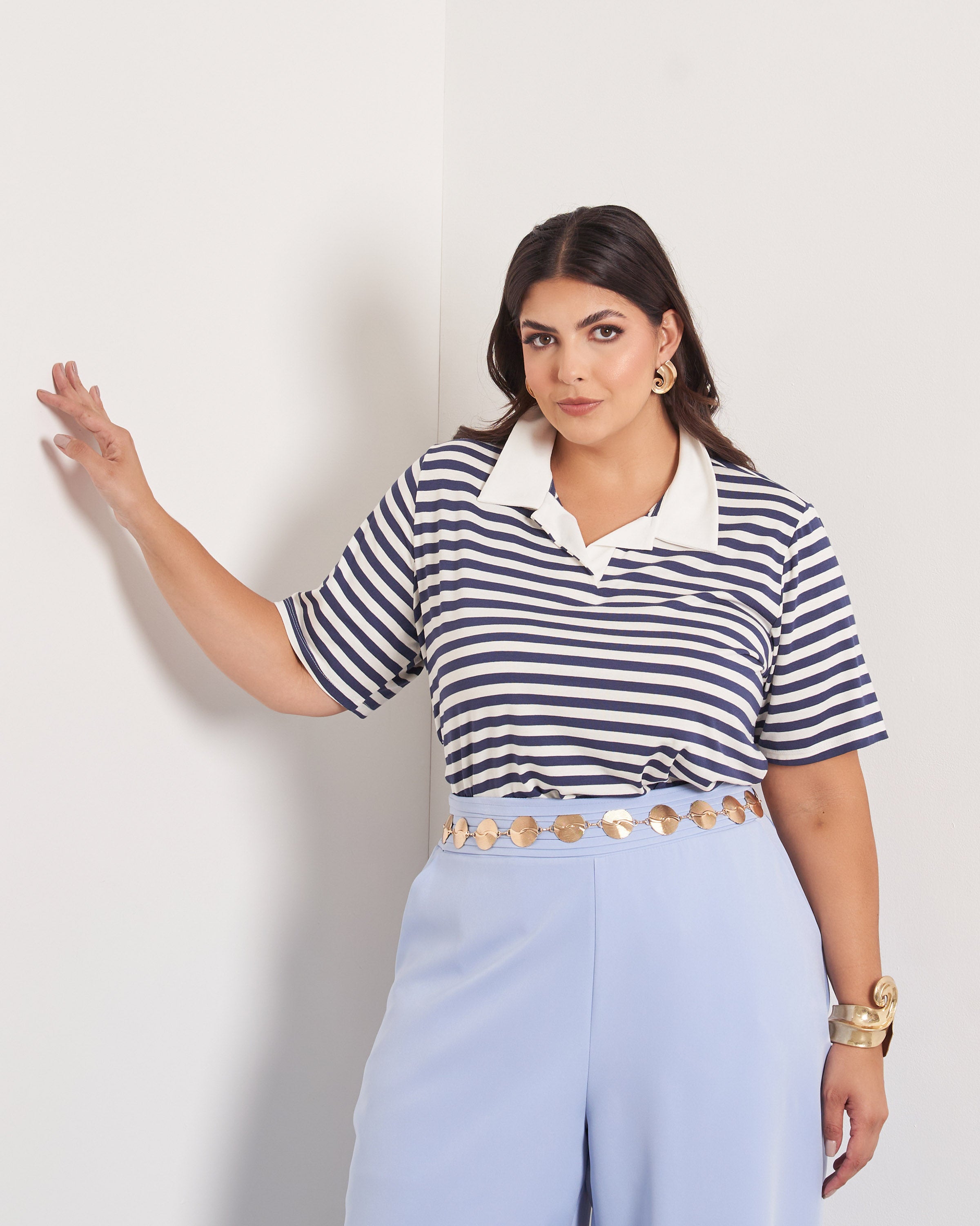 Blusa Polo Stripes