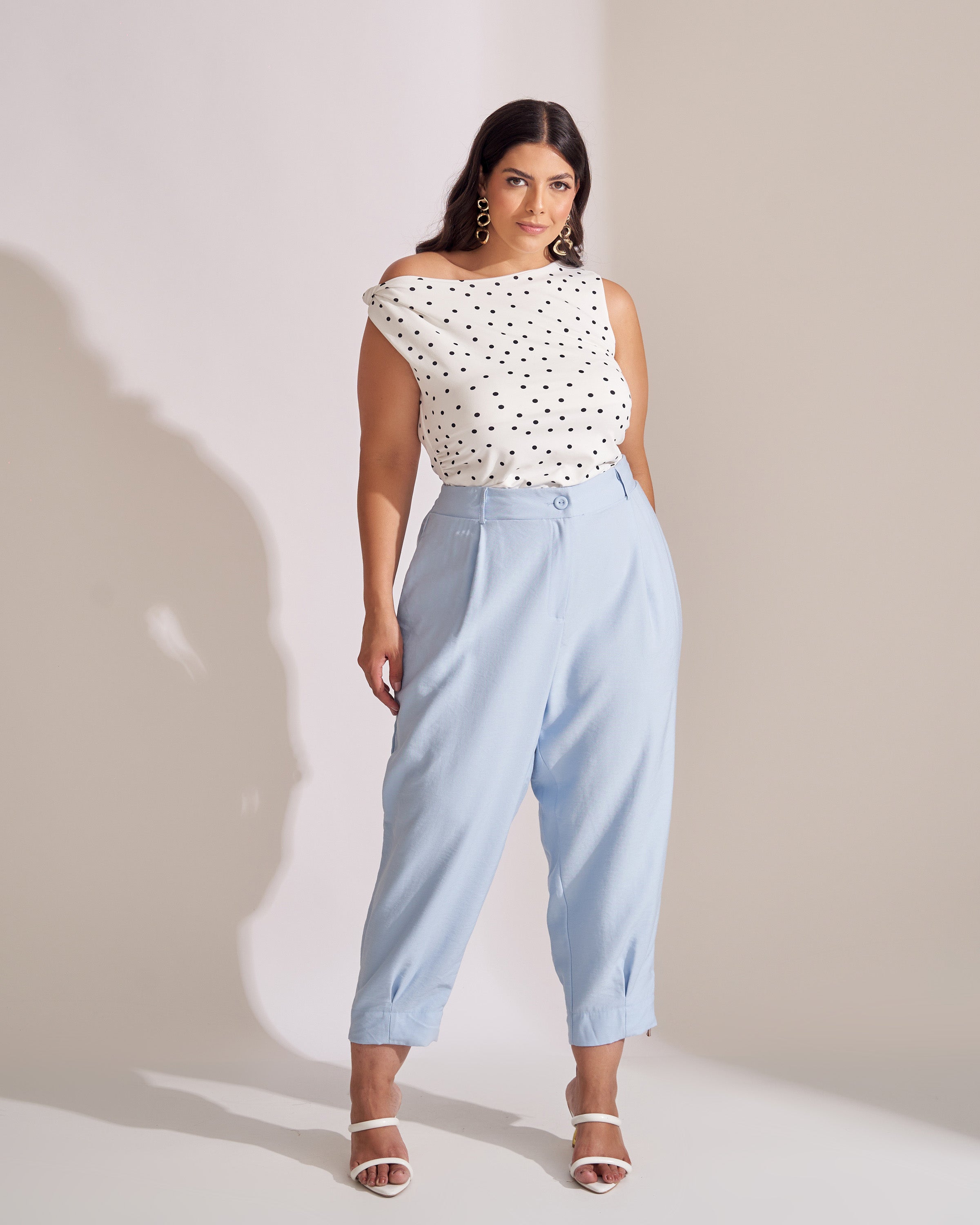 Blusa Malha Poá Collab