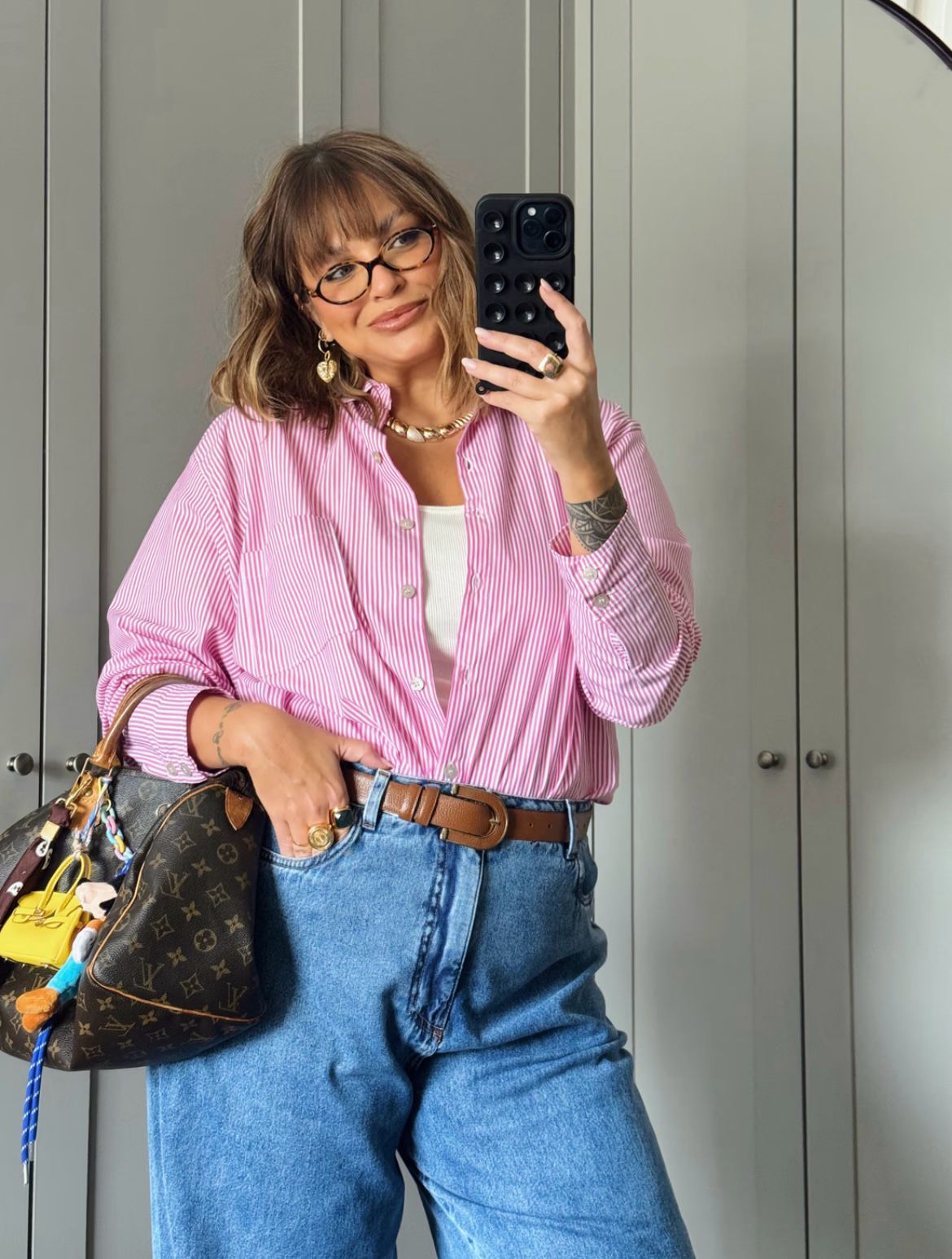 Camisa Suzi listrada Rosa