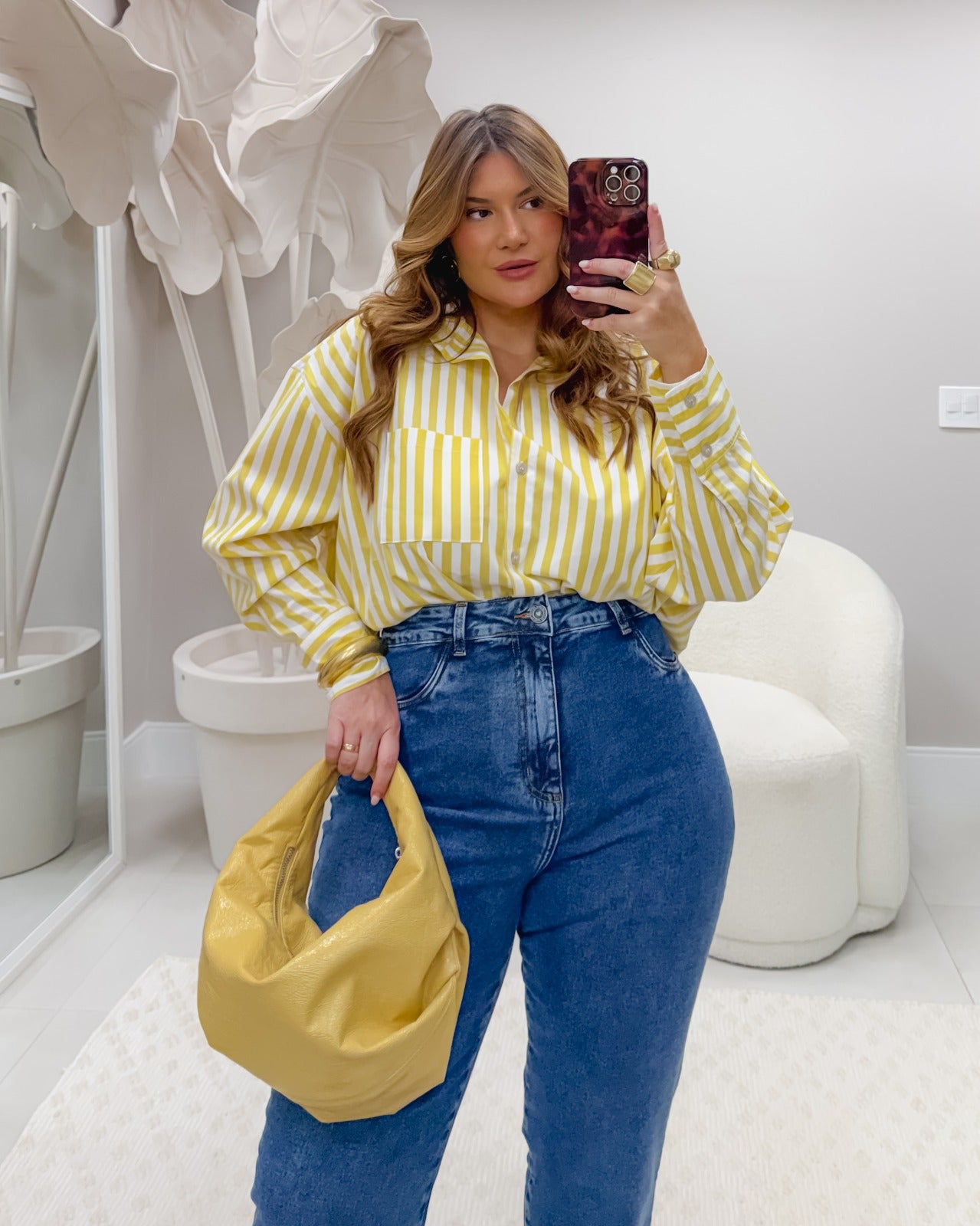 Camisa Sicilia Listrada Amarela