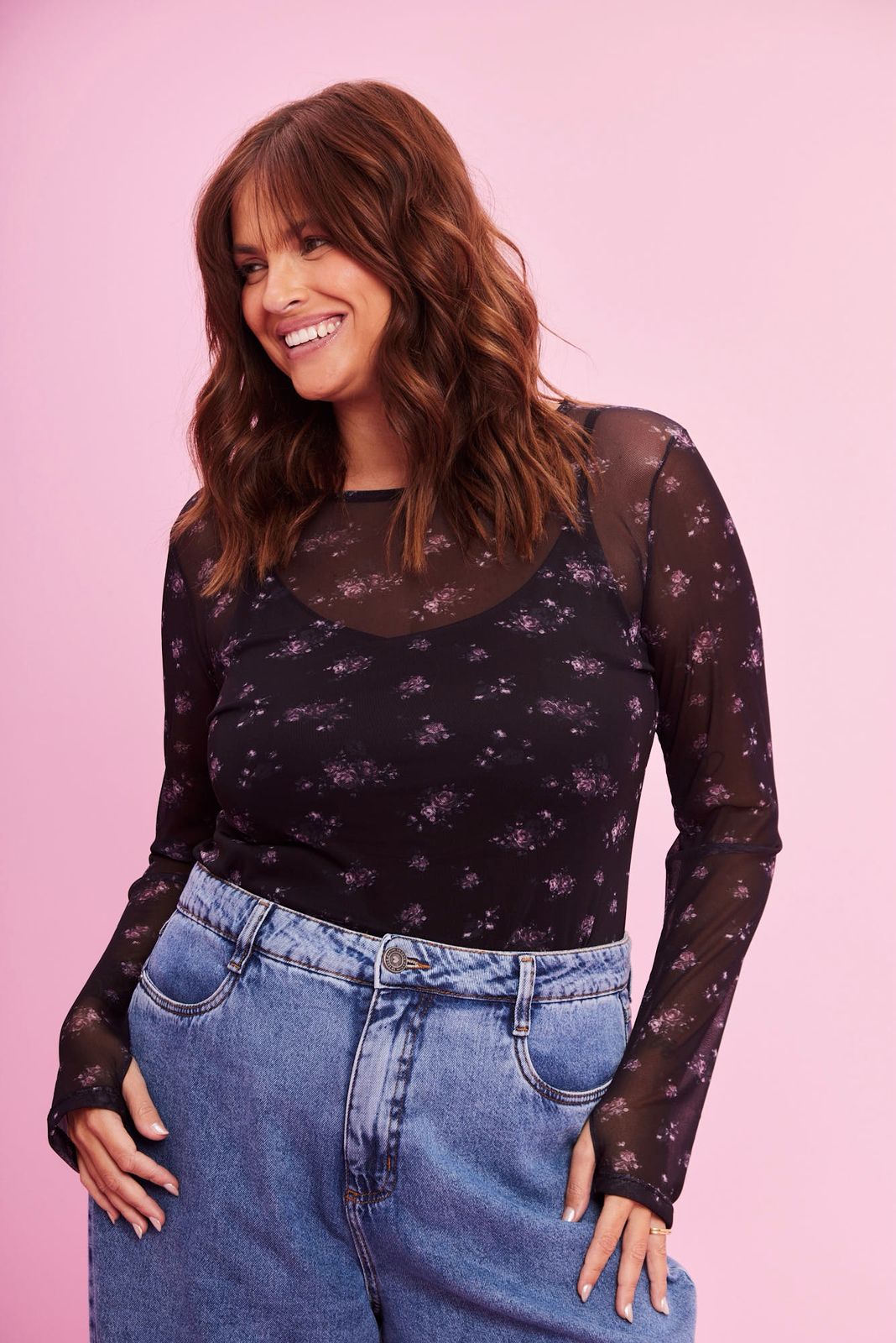 Blusa Tule Flower