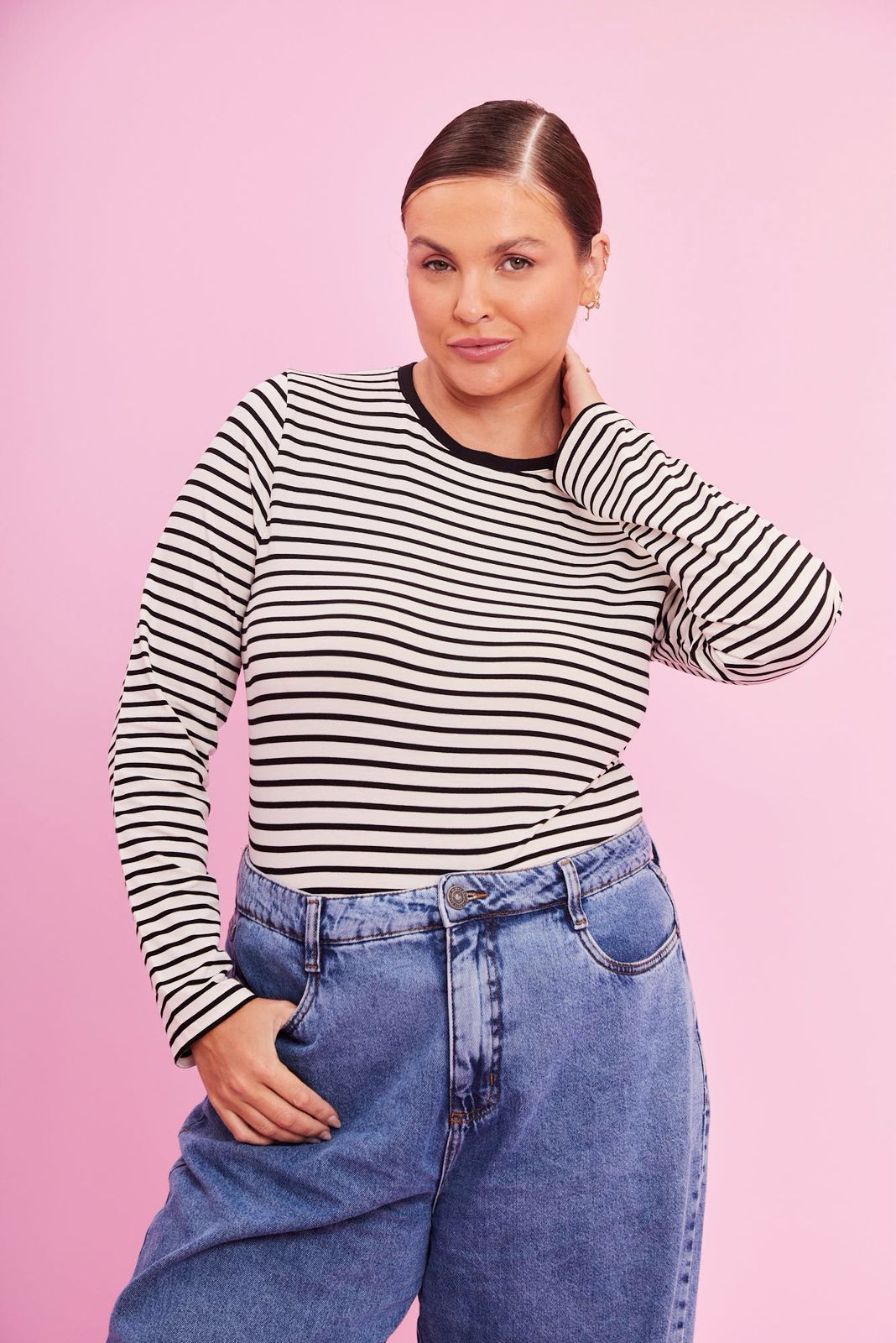 Blusa Listrada Confy
