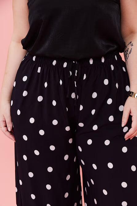 Calça Joana Poá Fundo preto