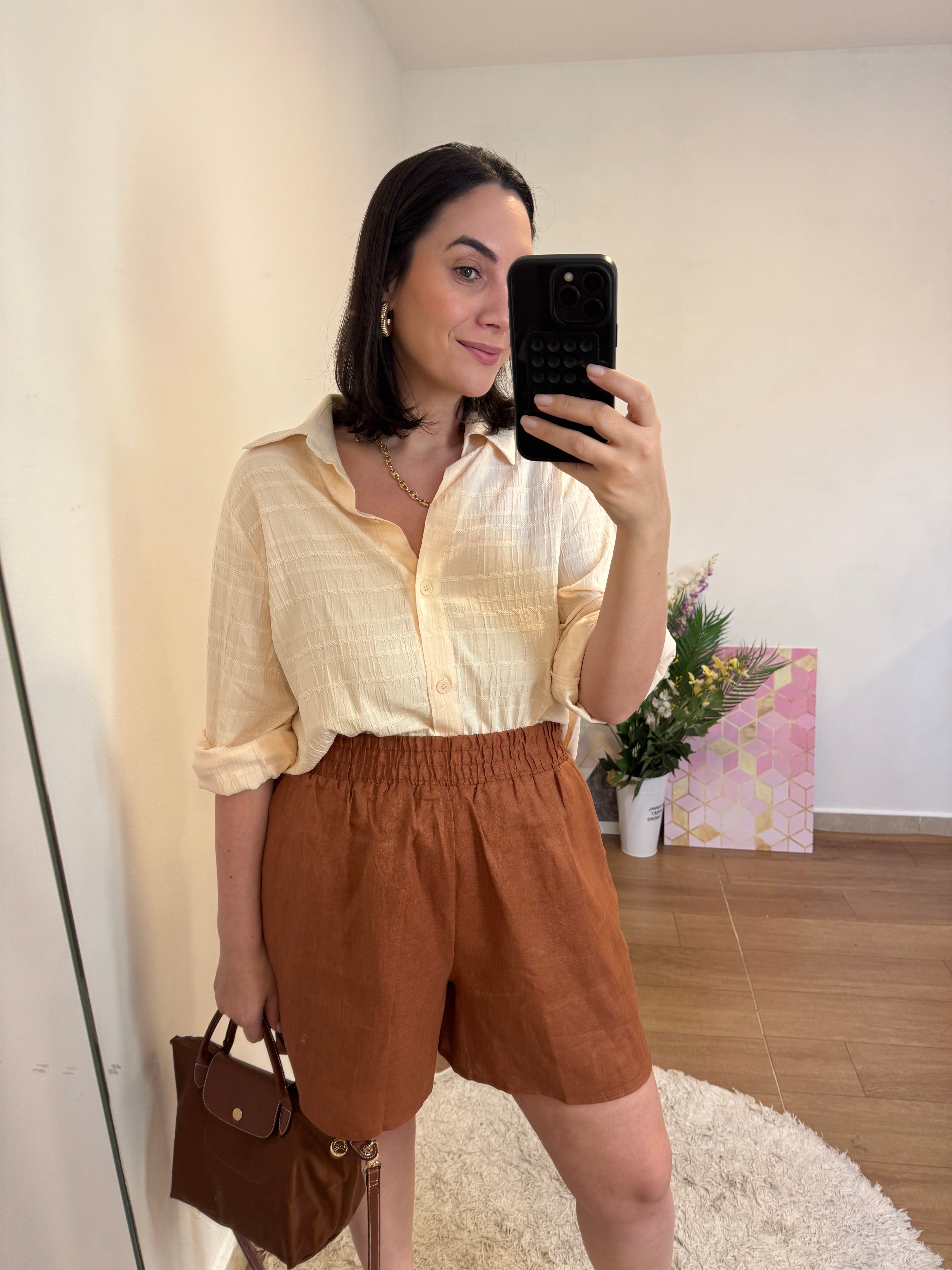 Shorts linho collab