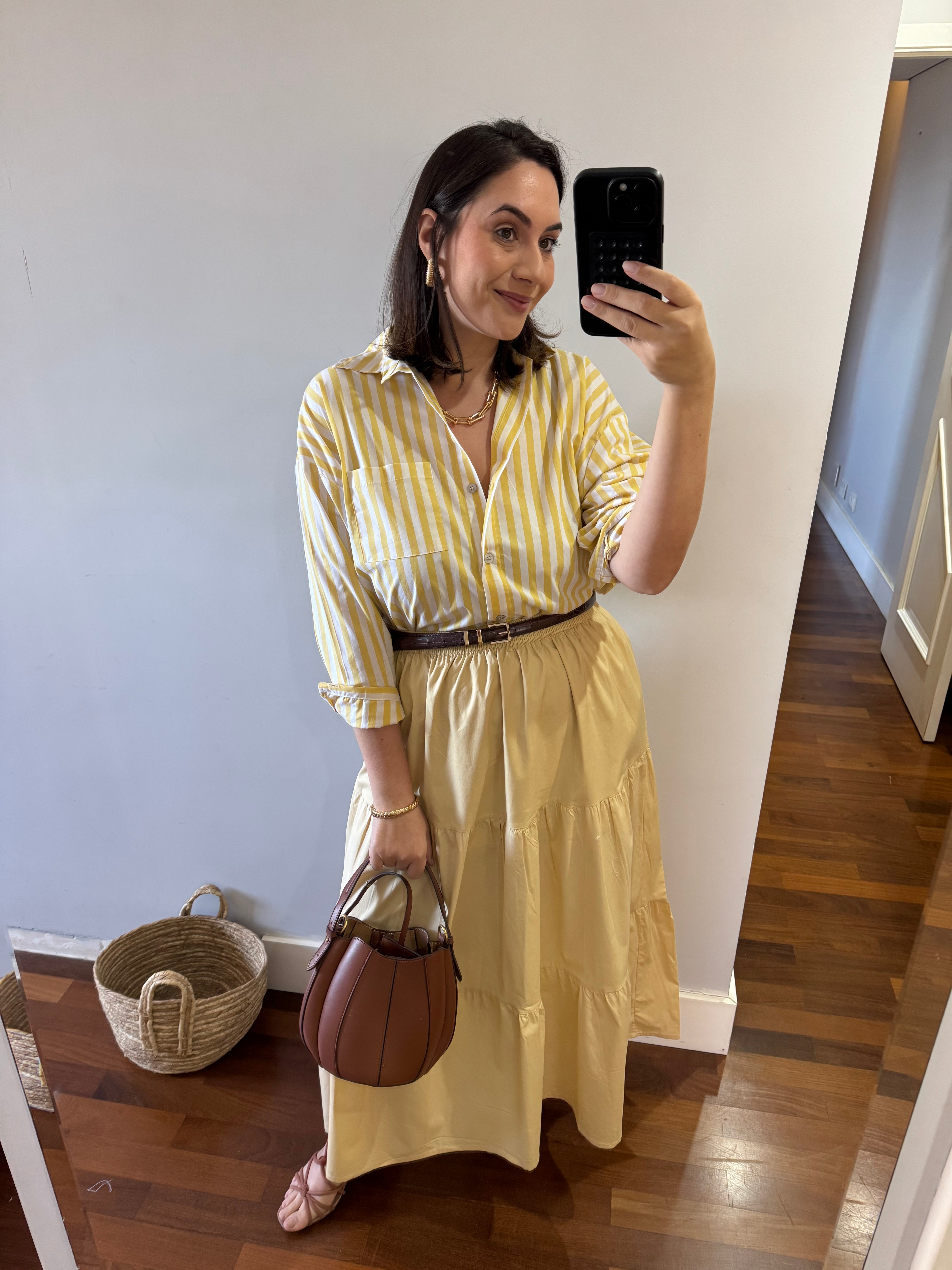 Camisa Sicilia Listrada Amarela