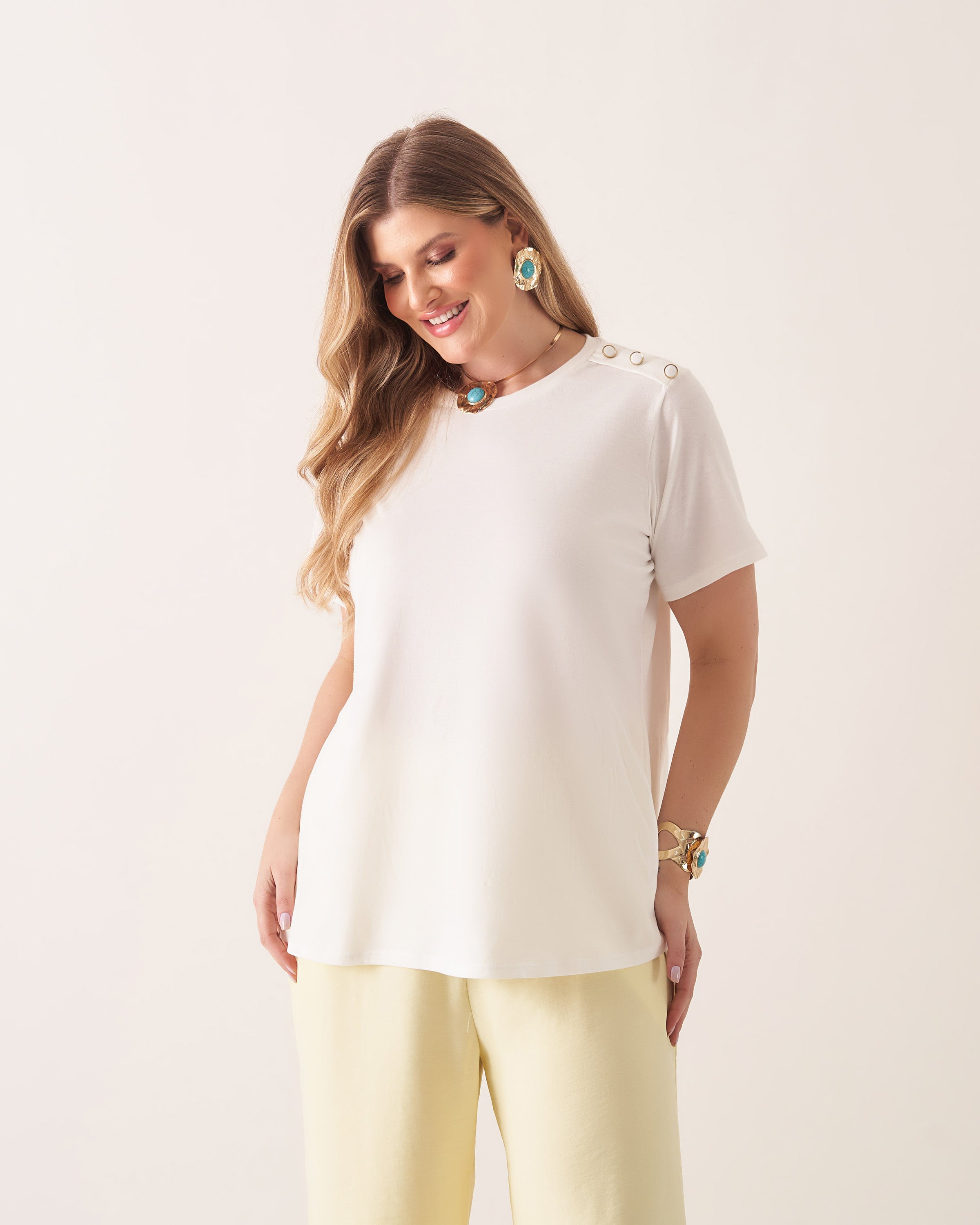 T-Shirt Botão