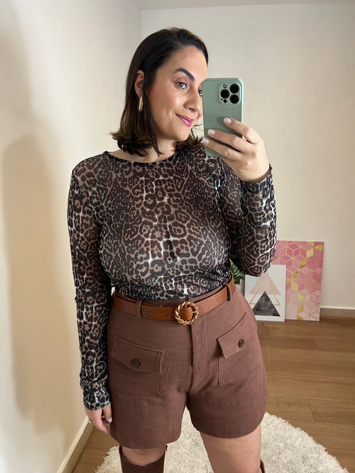 Blusa Tule Wild Onça