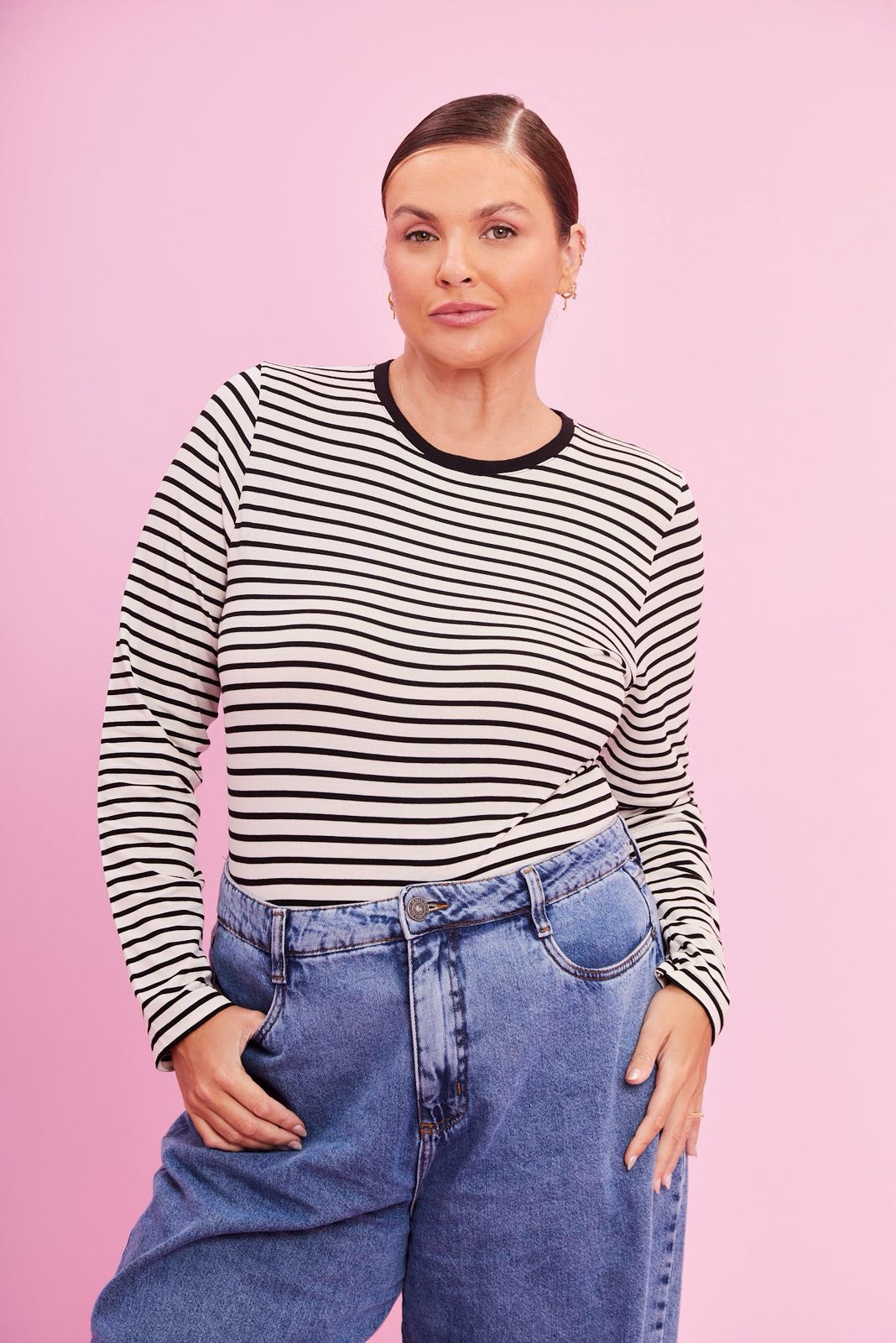 Blusa Listrada Confy